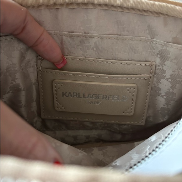 Karl Lagerfeld White Crossbody Bag with Bold Strap - Picture 3 of 7